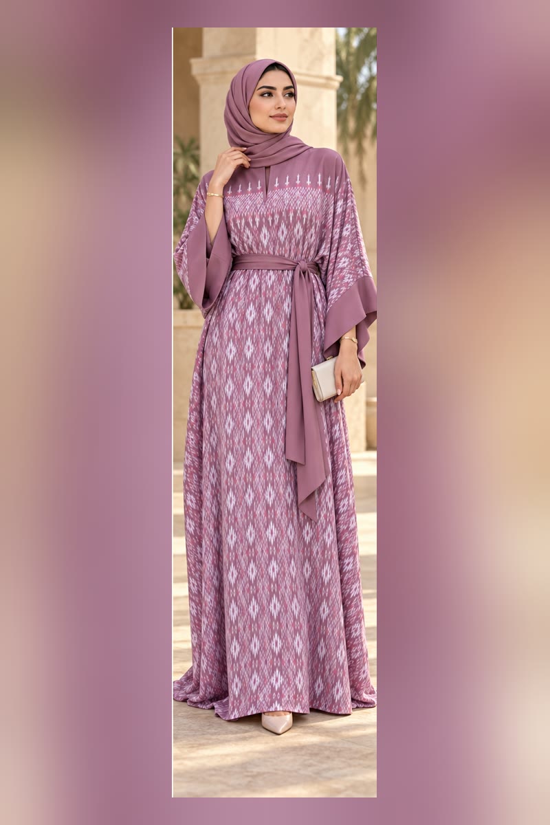 خطوط بنفسجية — قفطان معاصر