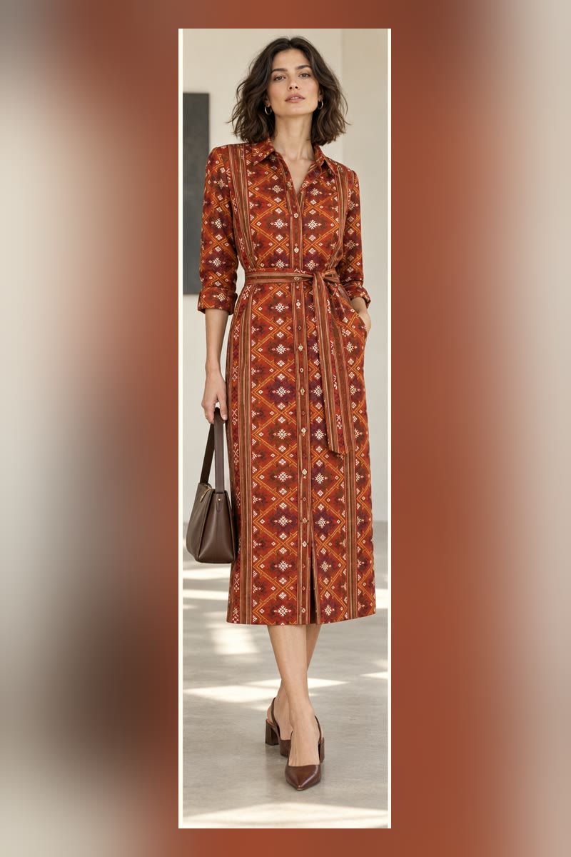 Ember Geometry — Day-to-dinner dress