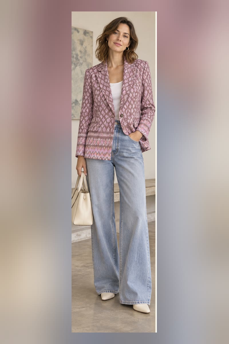 Rose Ikat — Tailored everyday jacket