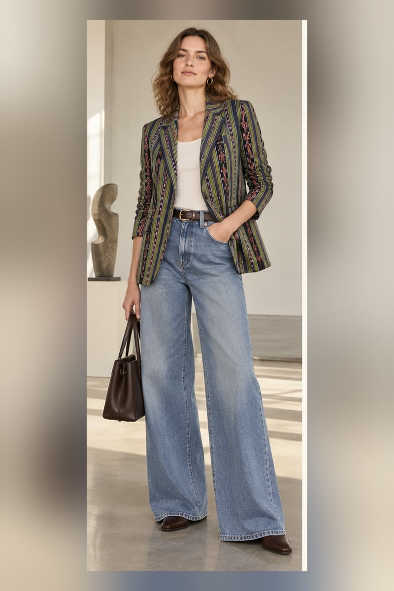 Indigo Stripe — Tailored everyday jacket